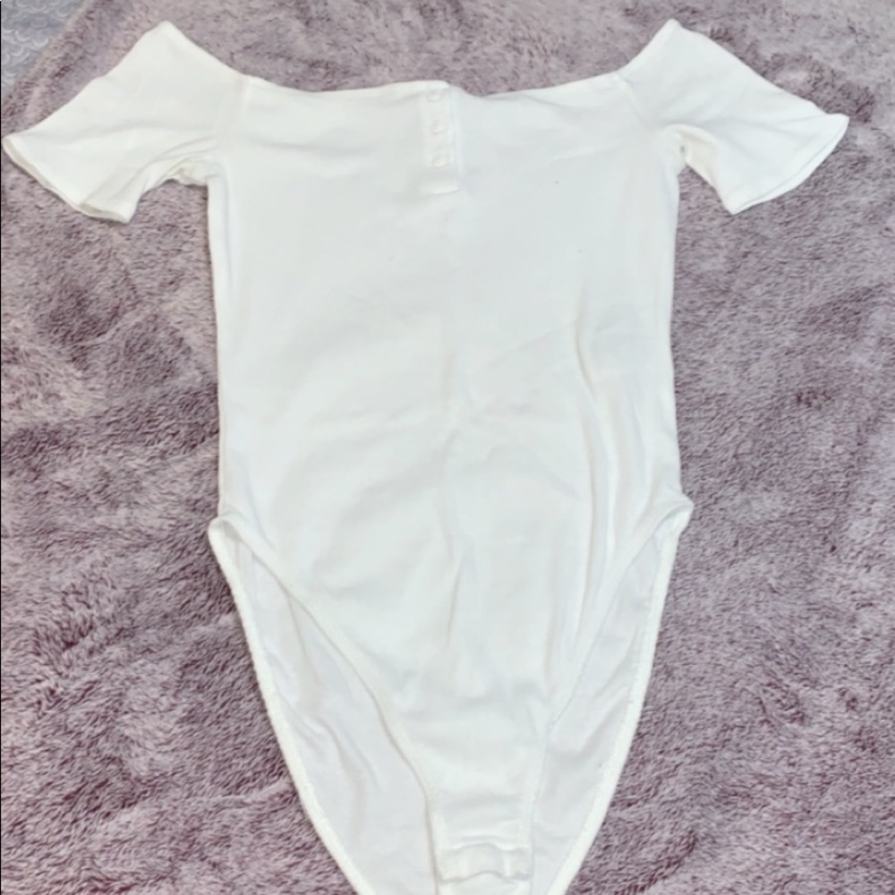 White off the shoulder bodysuit